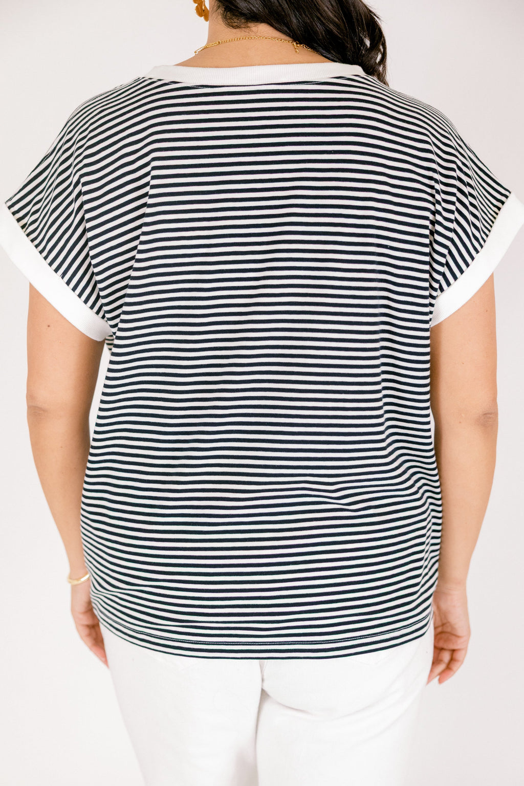 Sunday Stroll Tee, White/Black