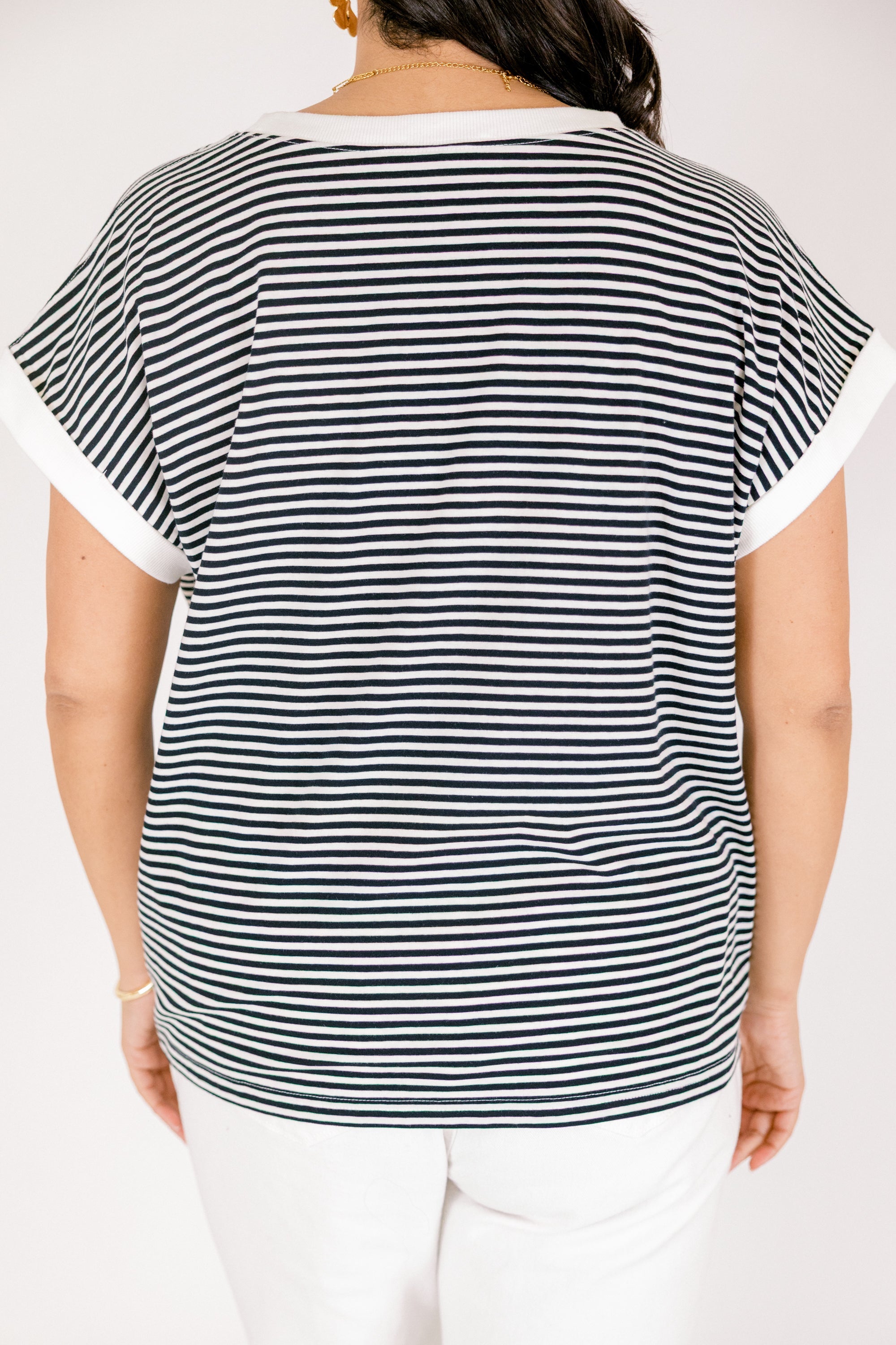 Sunday Stroll Tee, White/Black