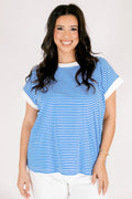 Sunday Stroll Tee, Ocean Blue