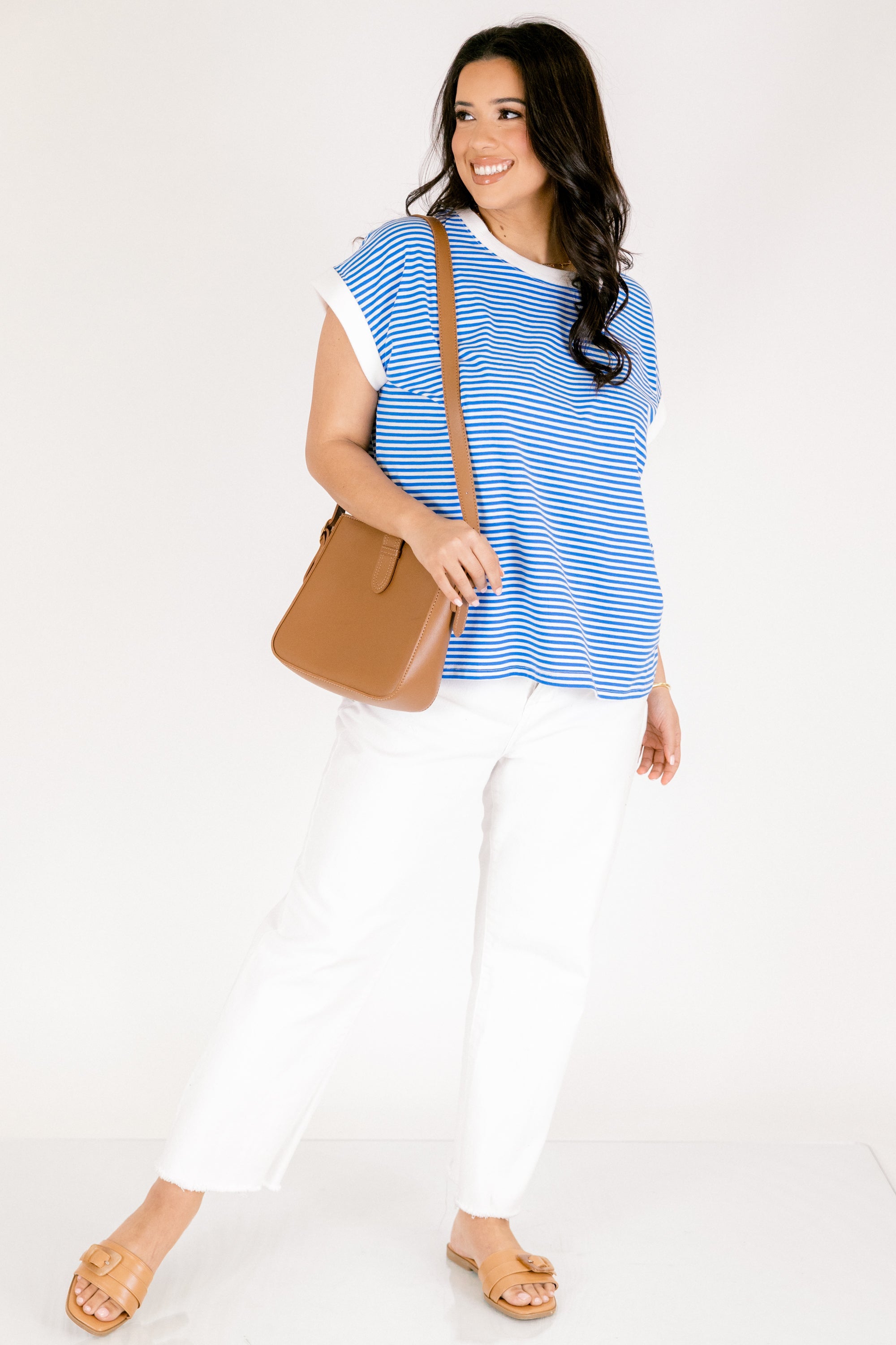 Sunday Stroll Tee, Ocean Blue