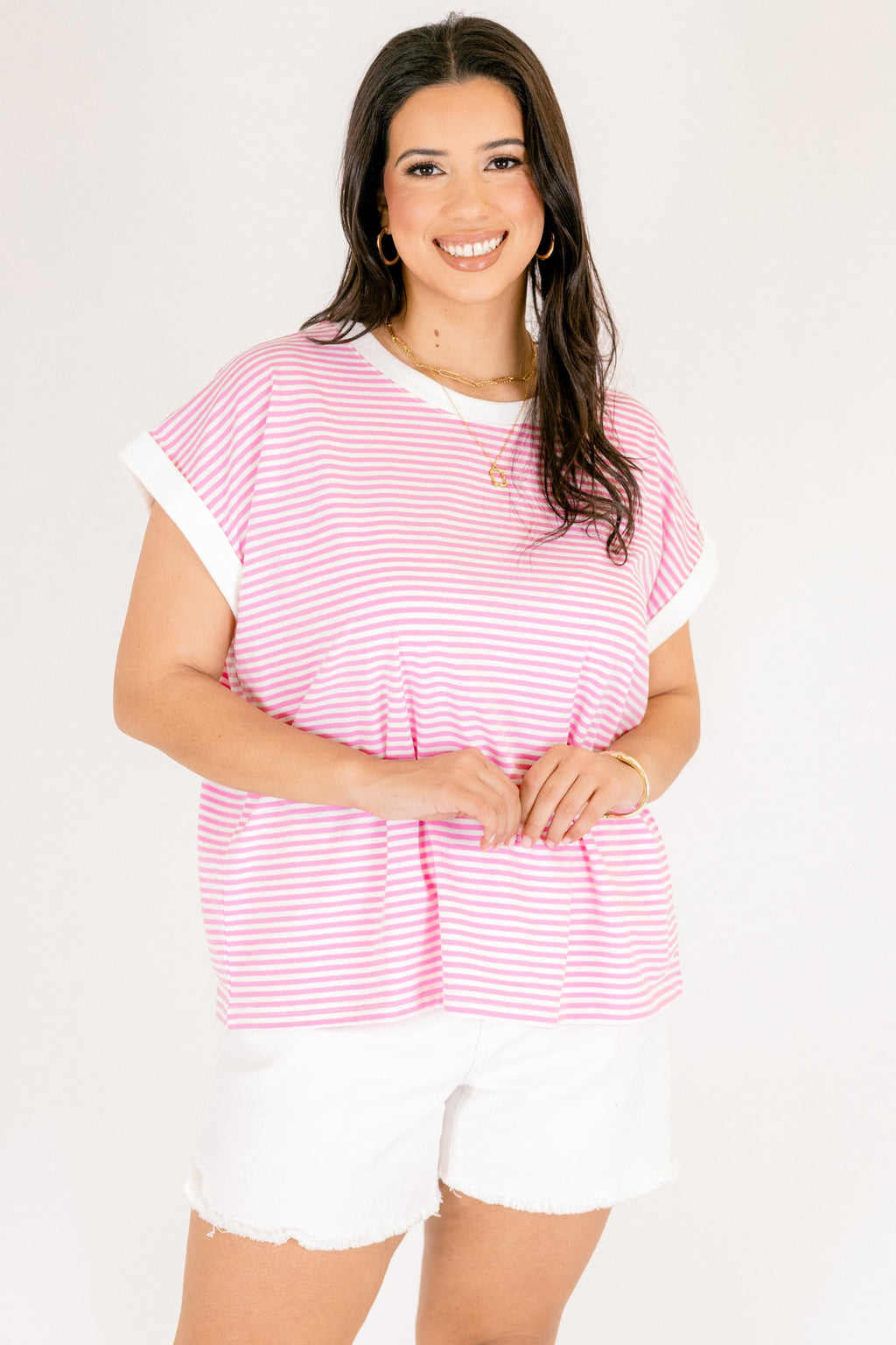Sunday Stroll Tee, Bubble Gum Pink
