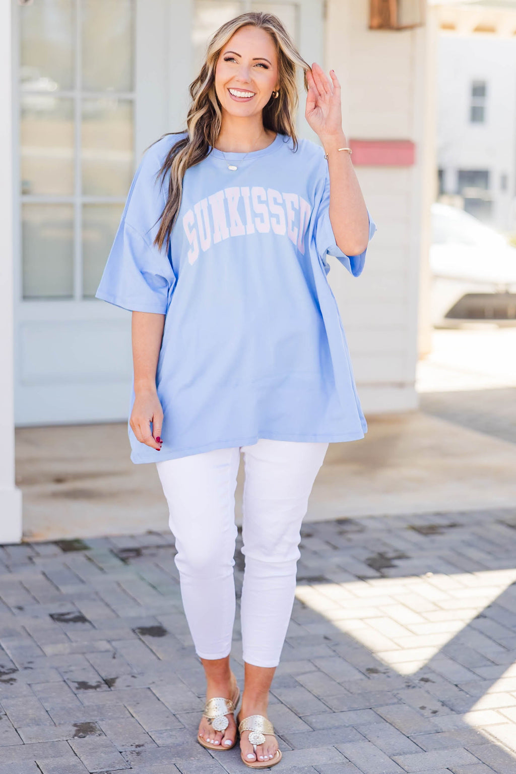 Sunkissed Days Boyfriend Tee, Spring Blue