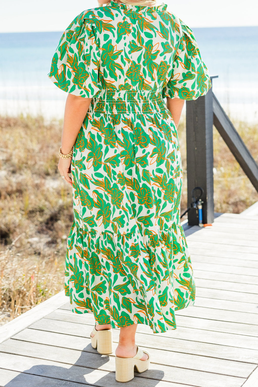 Sunlit Stroll Maxi Dress, Green