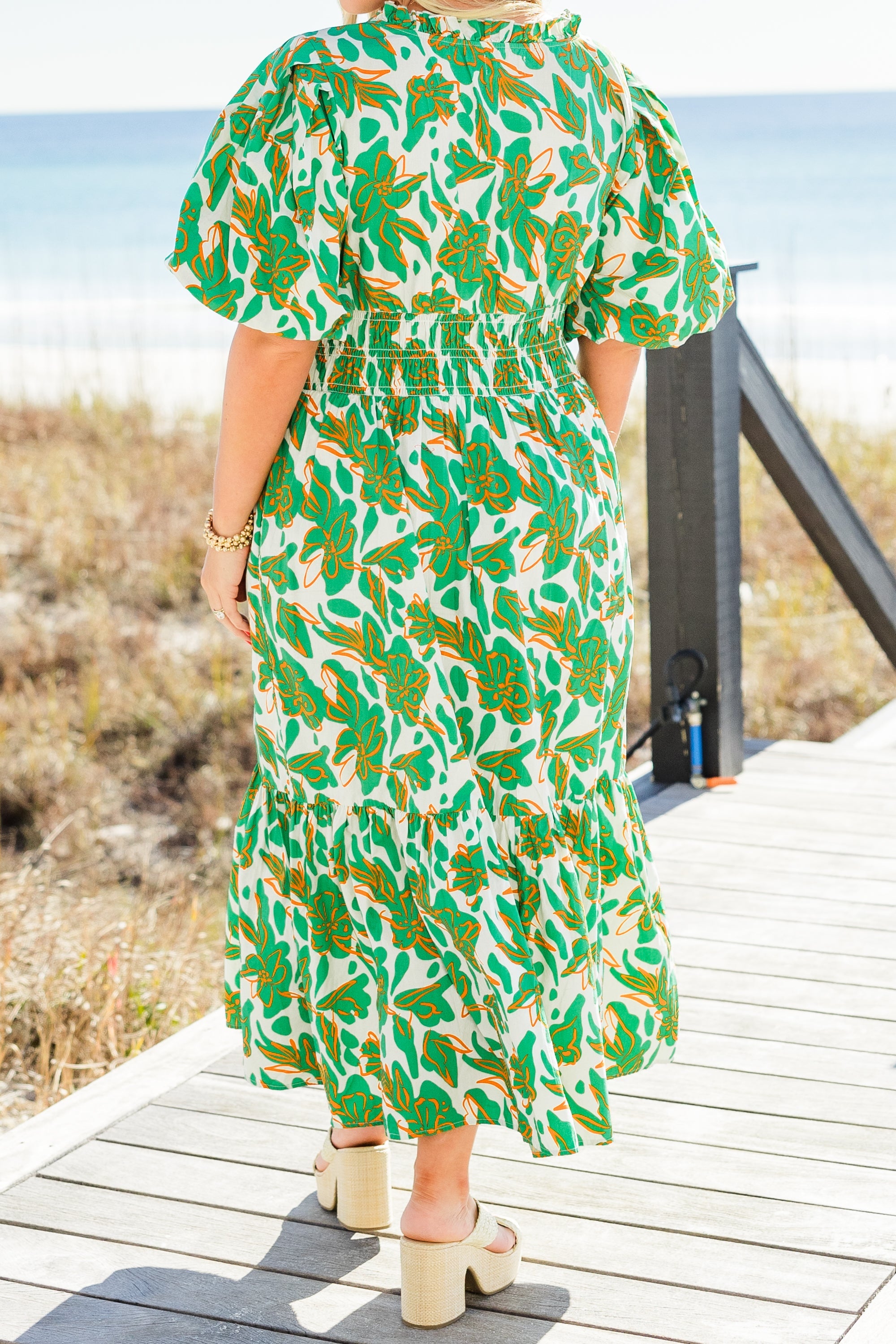 Sunlit Stroll Maxi Dress, Green