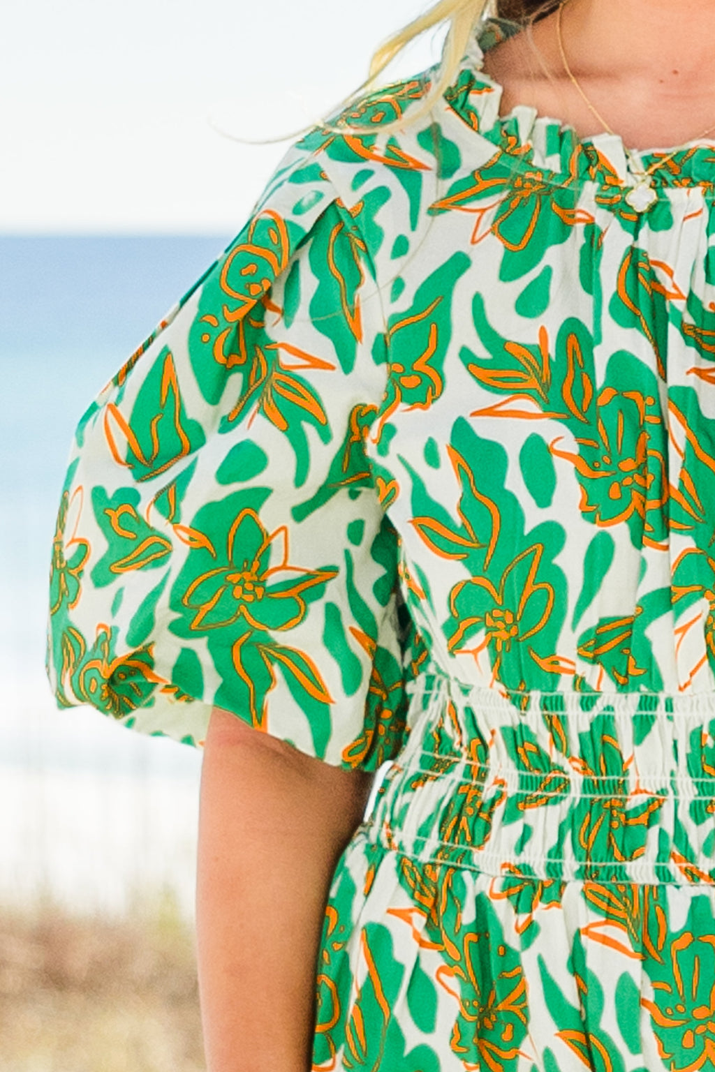 Sunlit Stroll Maxi Dress, Green
