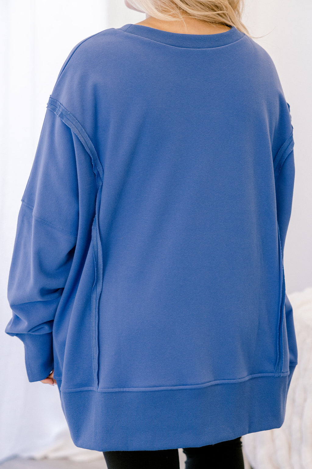 Sunset Glow Pullover, Bright Blue