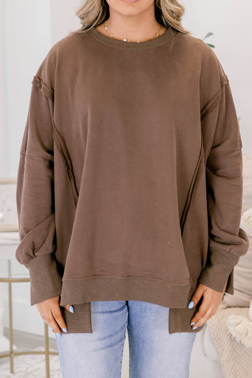 Sunset Glow Pullover, Brown