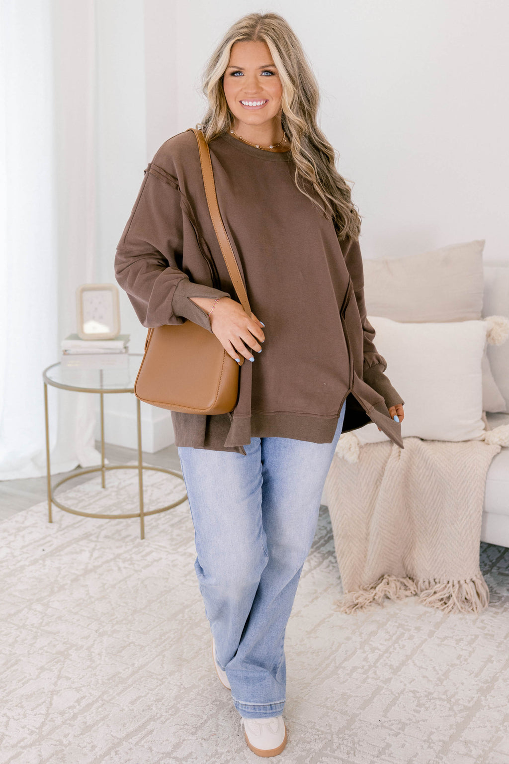 Sunset Glow Pullover, Brown