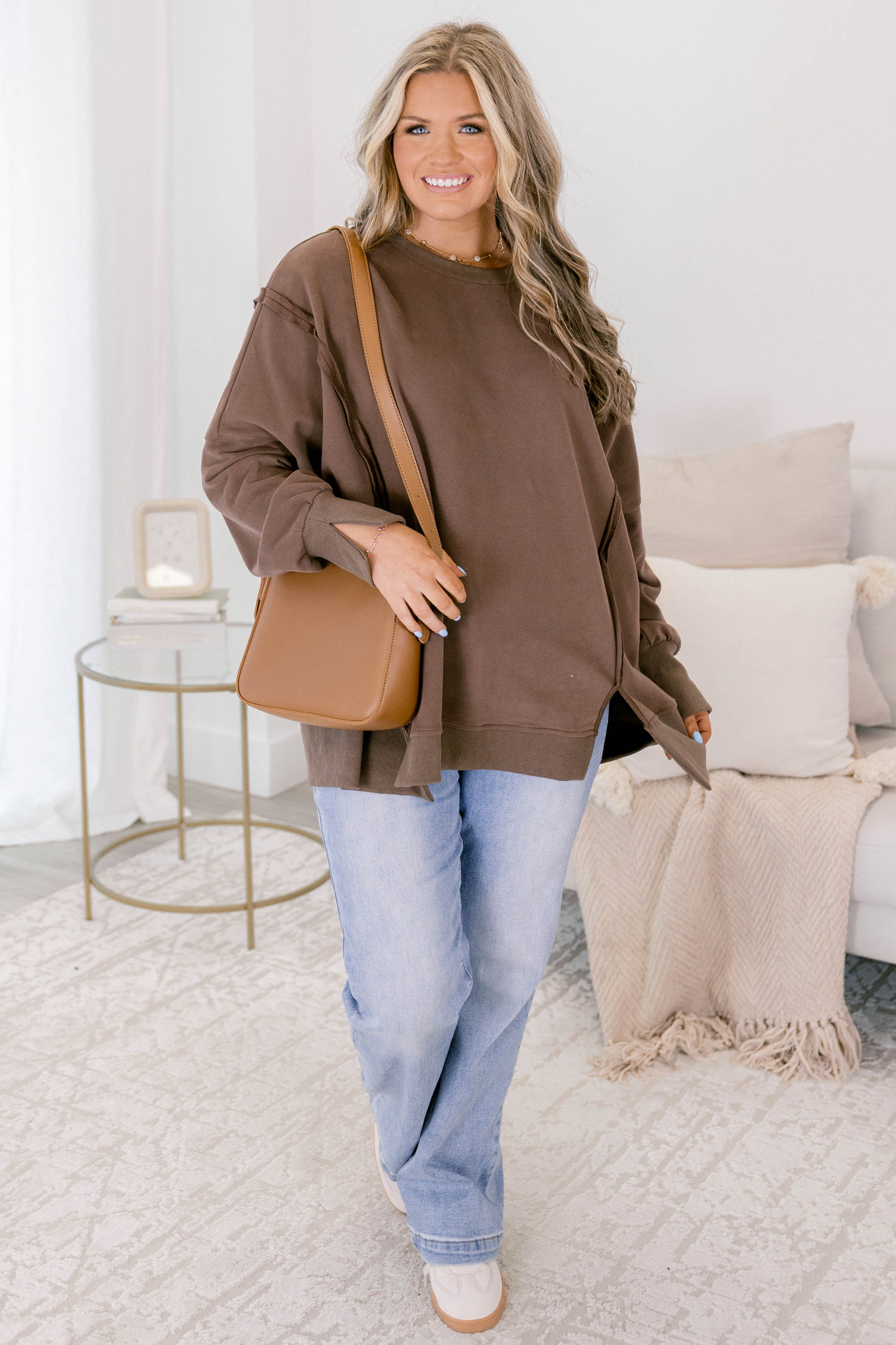 Sunset Glow Pullover, Brown