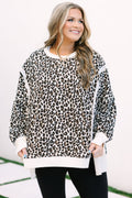 Sunset Glow Pullover, Light Leopard