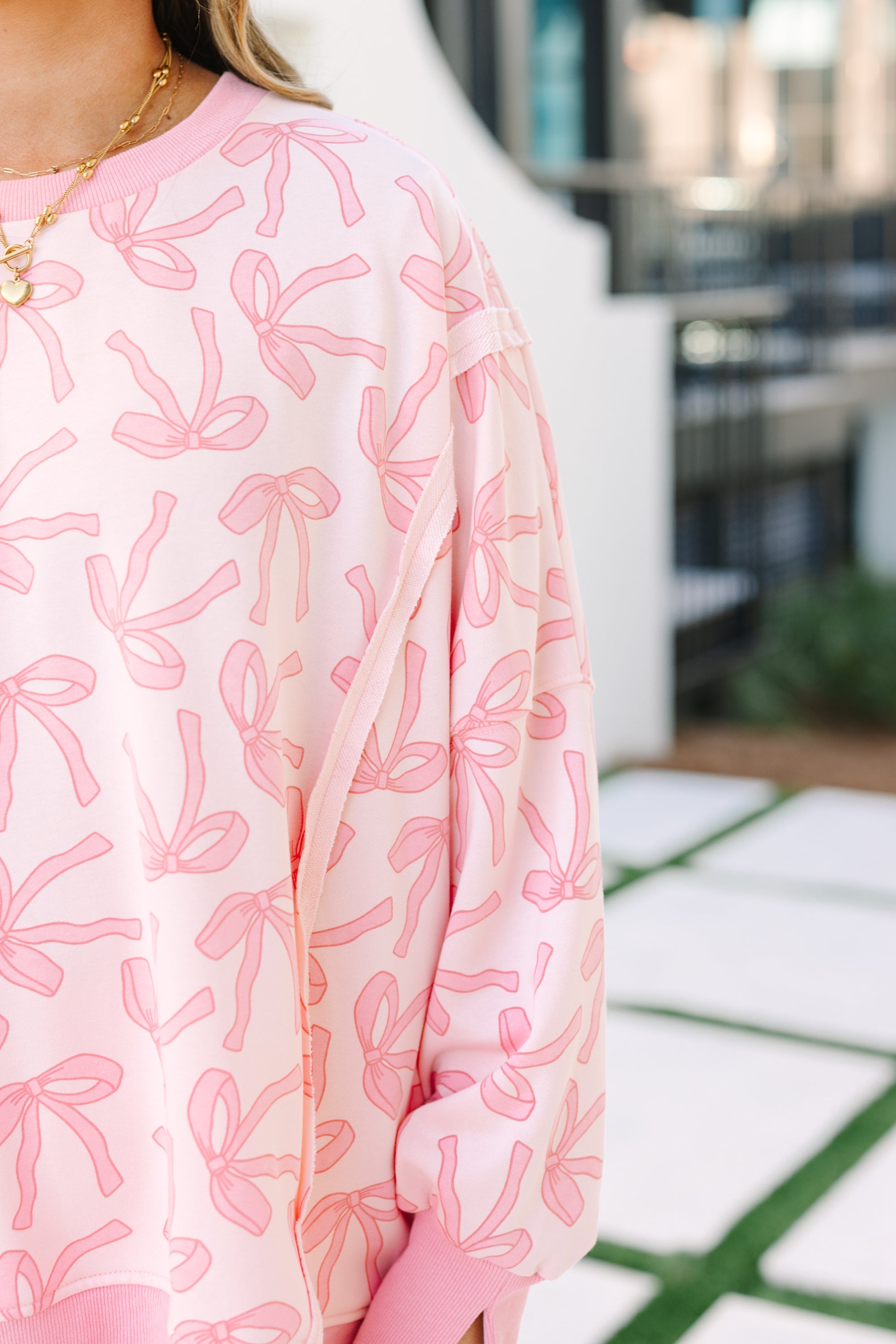 Sunset Glow Pullover, Pink Ribbon