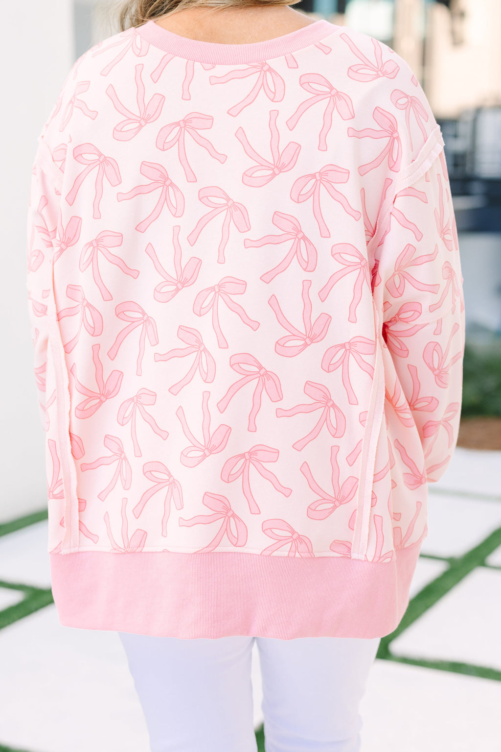 Sunset Glow Pullover, Pink Ribbon