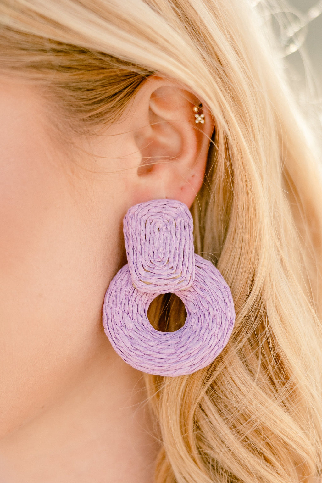Sunset Silhouette Earrings, Lavender
