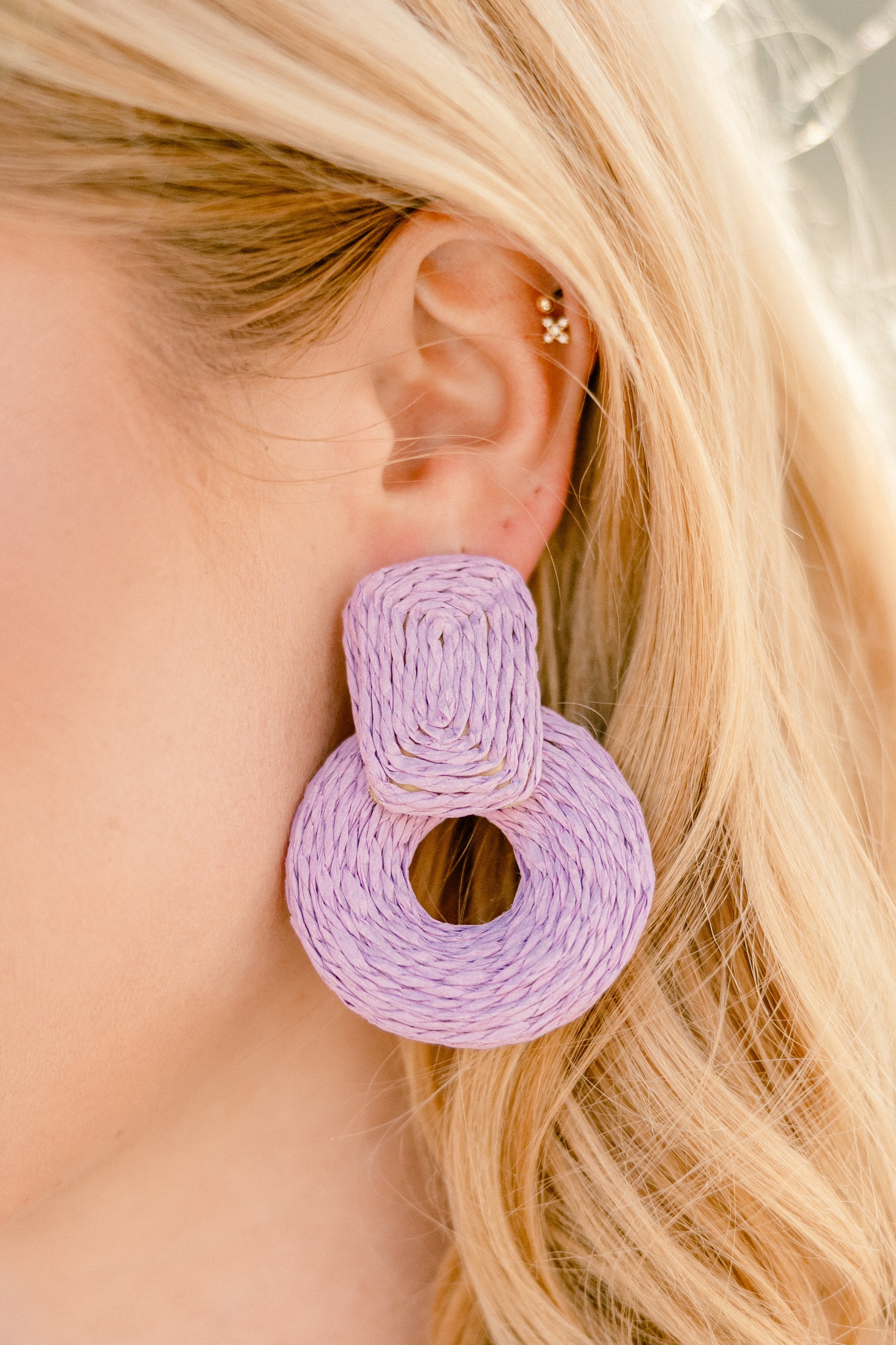 Sunset Silhouette Earrings, Lavender