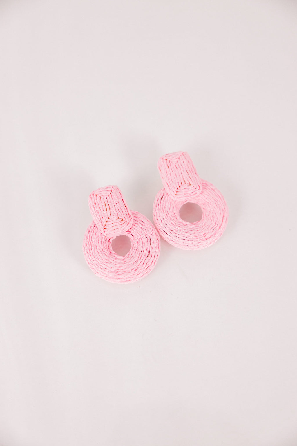 Sunset Silhouette Earrings, Light Pink