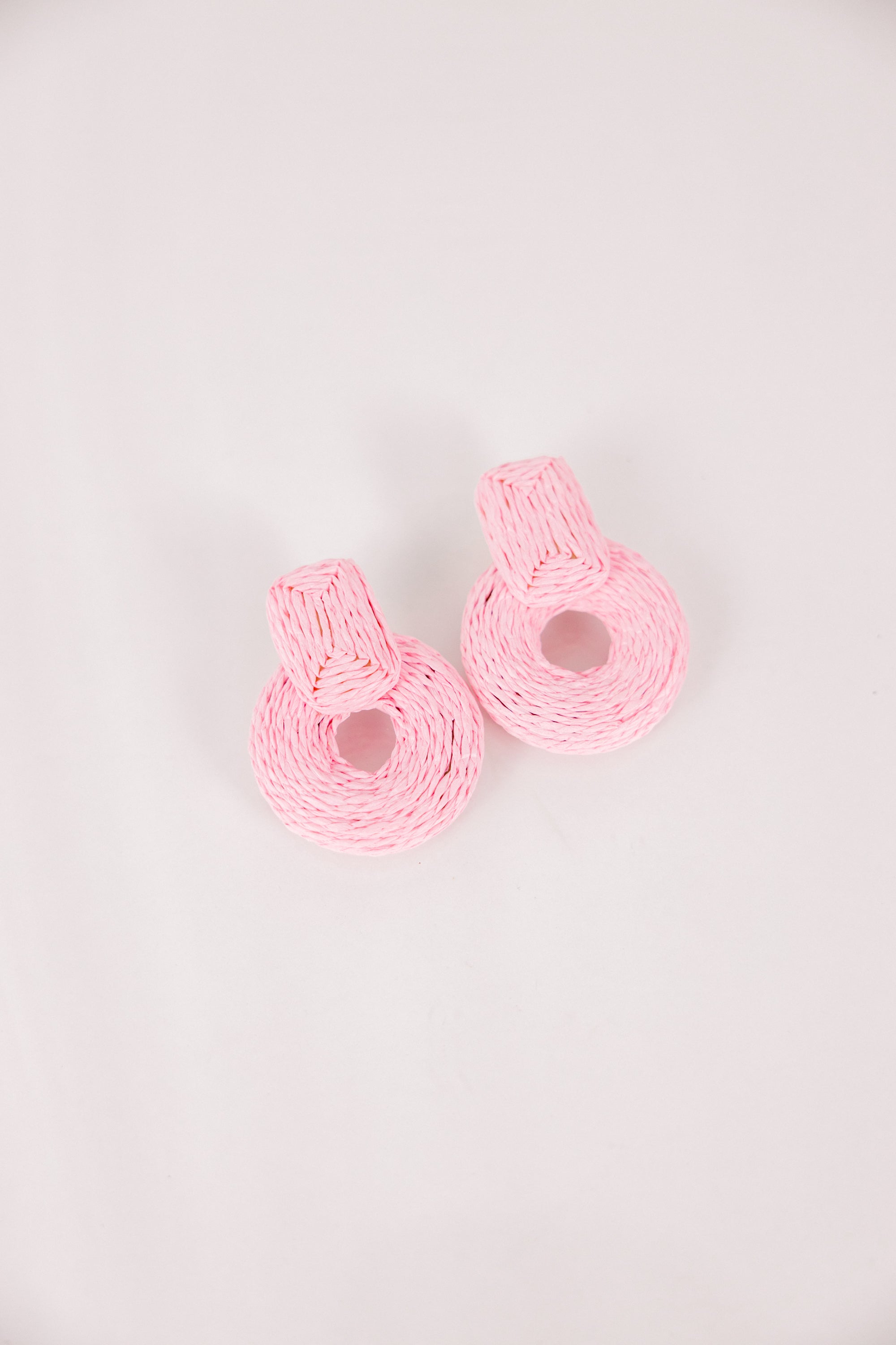 Sunset Silhouette Earrings, Light Pink