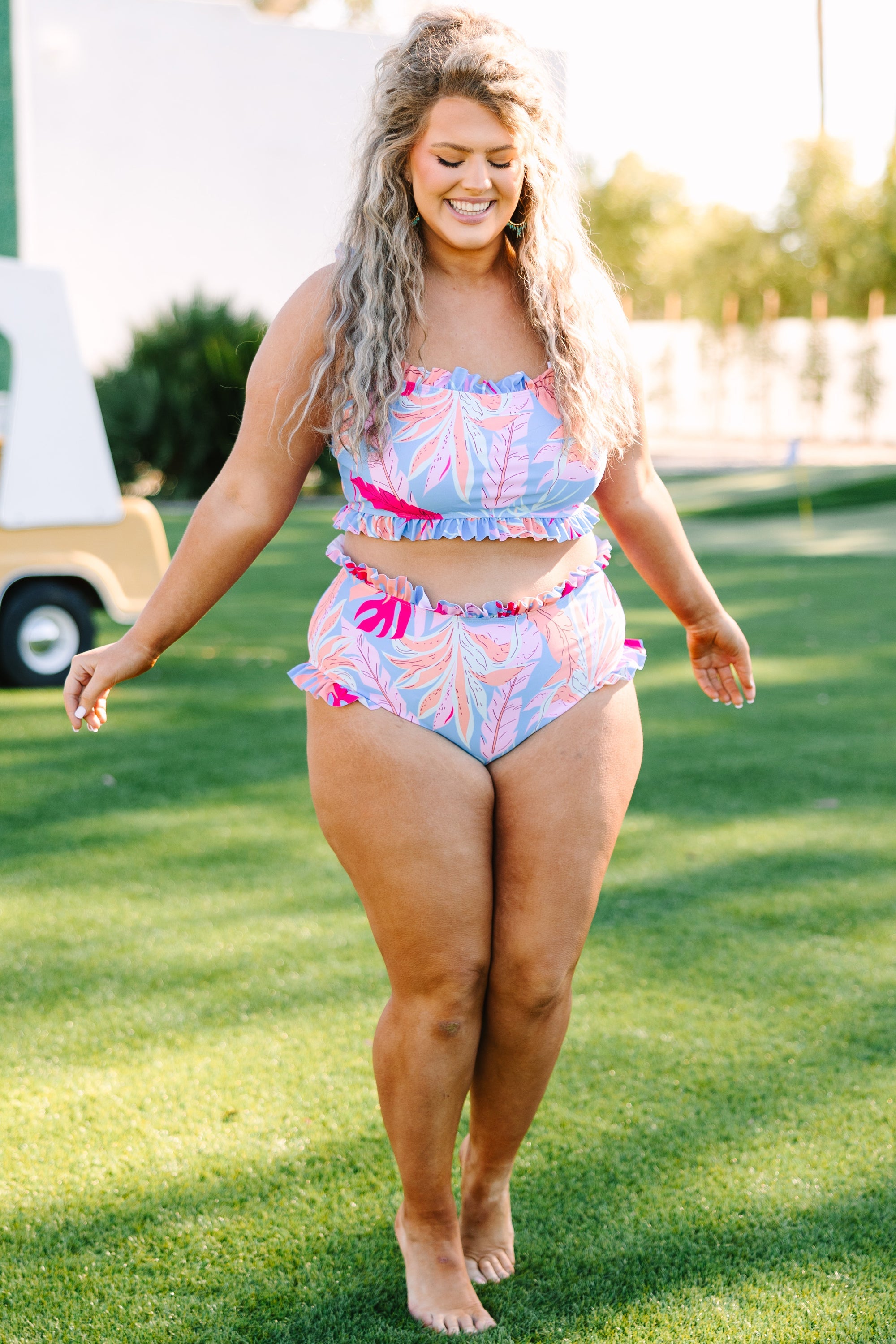 Summertime And Sunshine Swim Bottom, Blue Floral