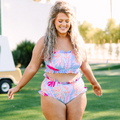 Summertime And Sunshine Swim Bottom, Blue Floral