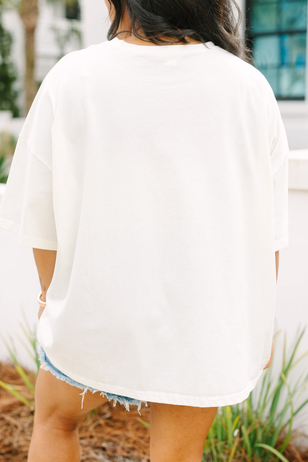 Sunshine and Saltwater Boyfriend Tee, Ivory