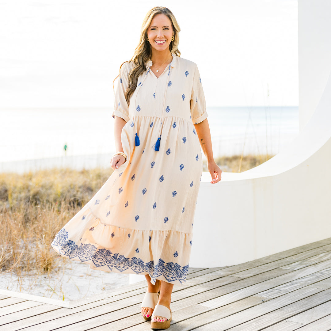 Sweet As Can Be Dress, Cobalt