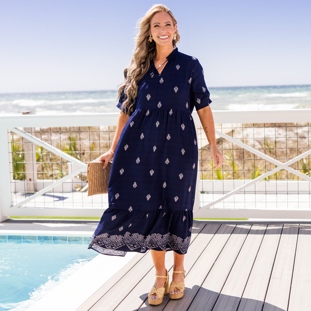 Sweet As Can Be Dress, Navy
