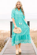 Sweet As Can Be Dress, Turquoise