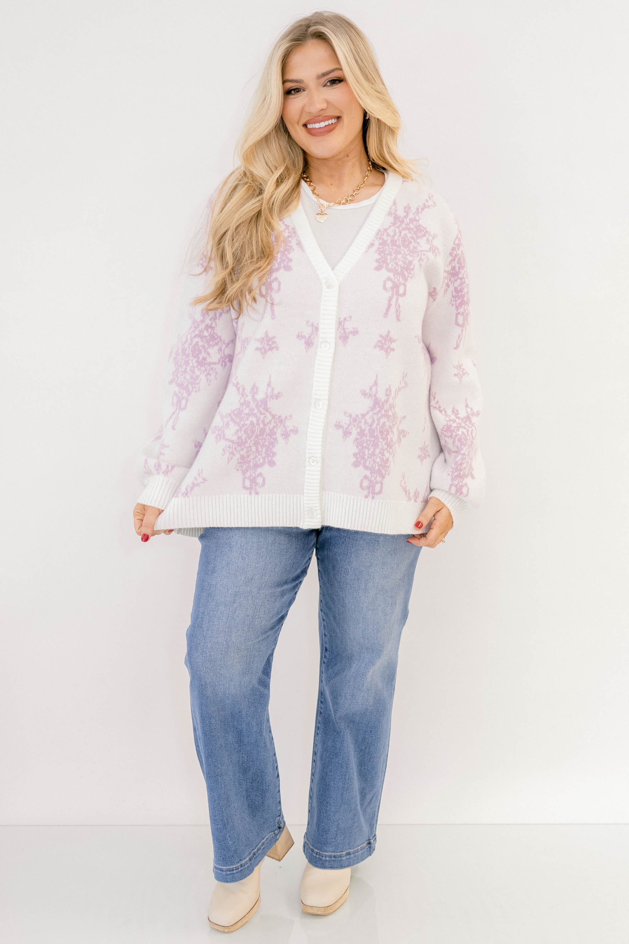 Sweet As Ever Cardigan, Purple