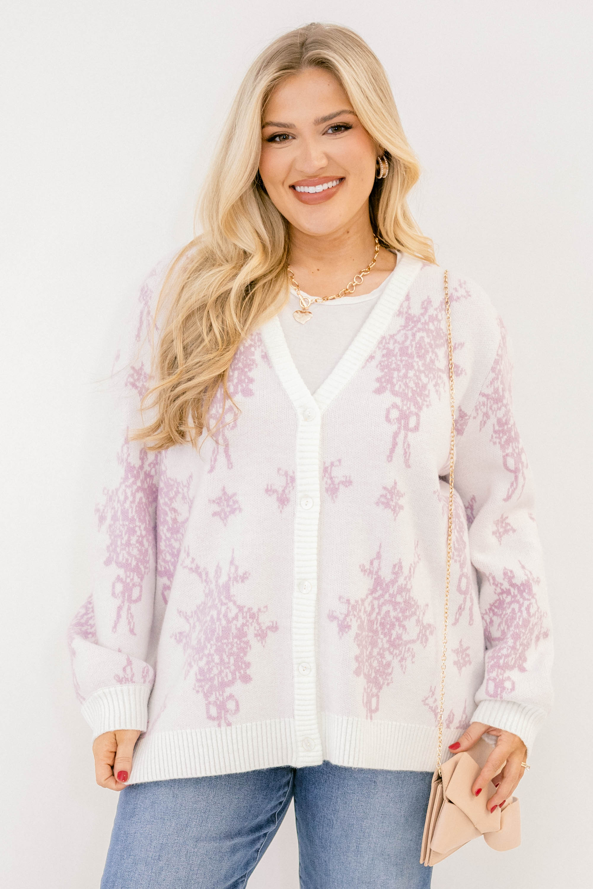 Sweet As Ever Cardigan, Purple