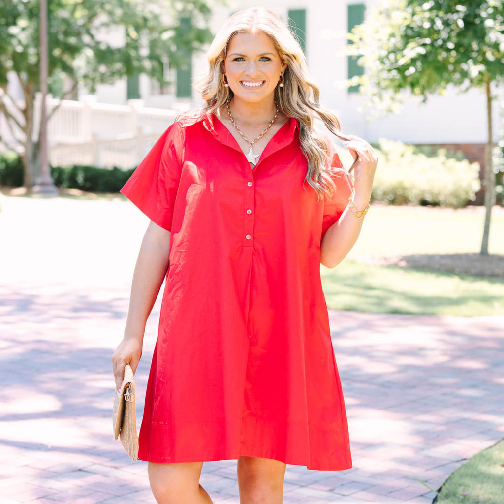 Sweet Breeze Dress, Red