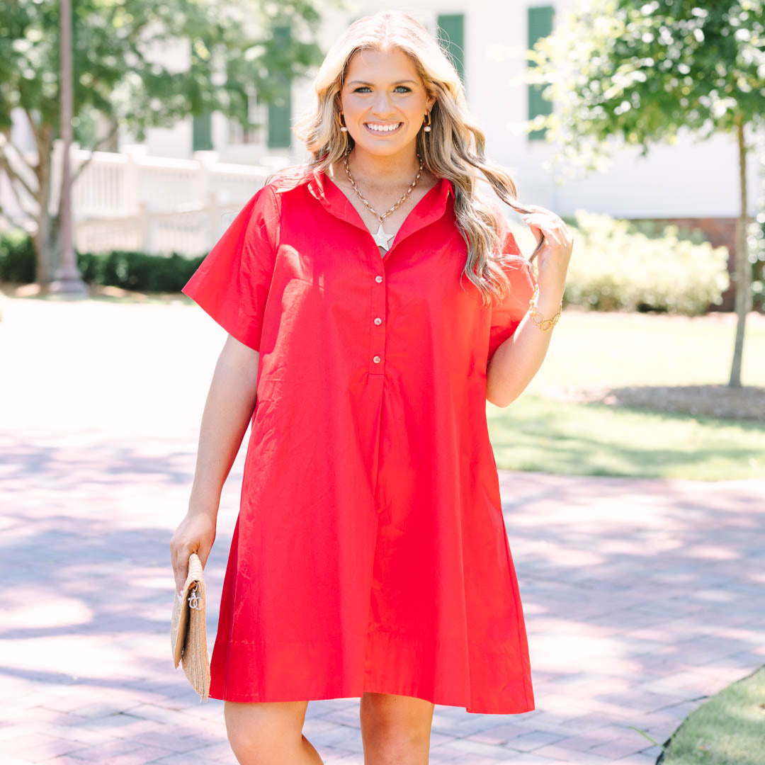 Sweet Breeze Dress, Red