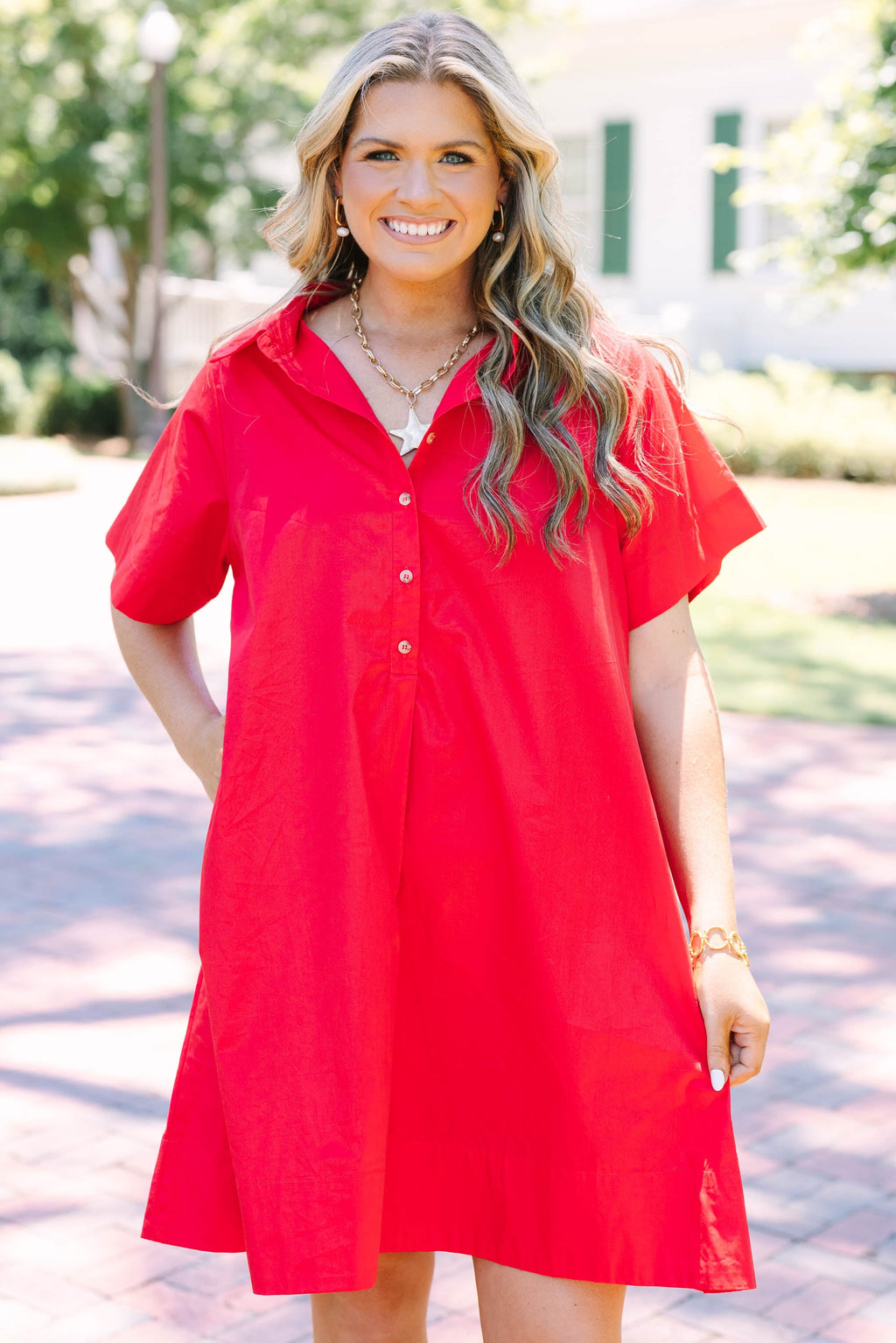 Sweet Breeze Dress, Red
