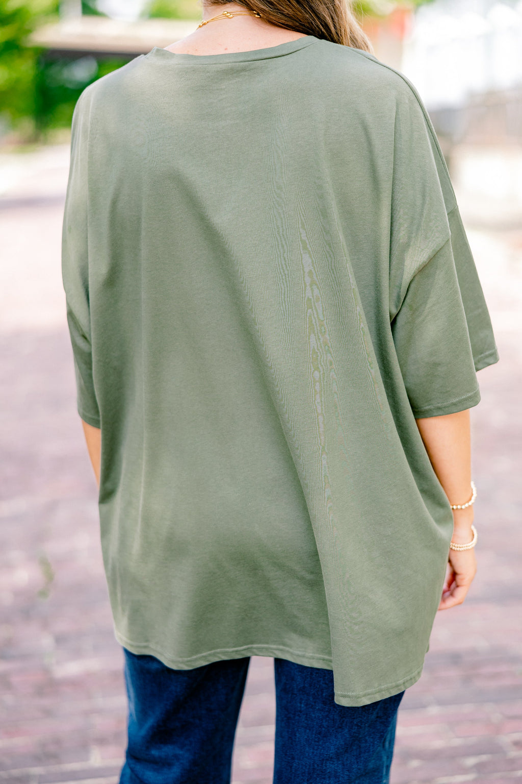 Sweet Daisies Boyfriend Tee, Moss