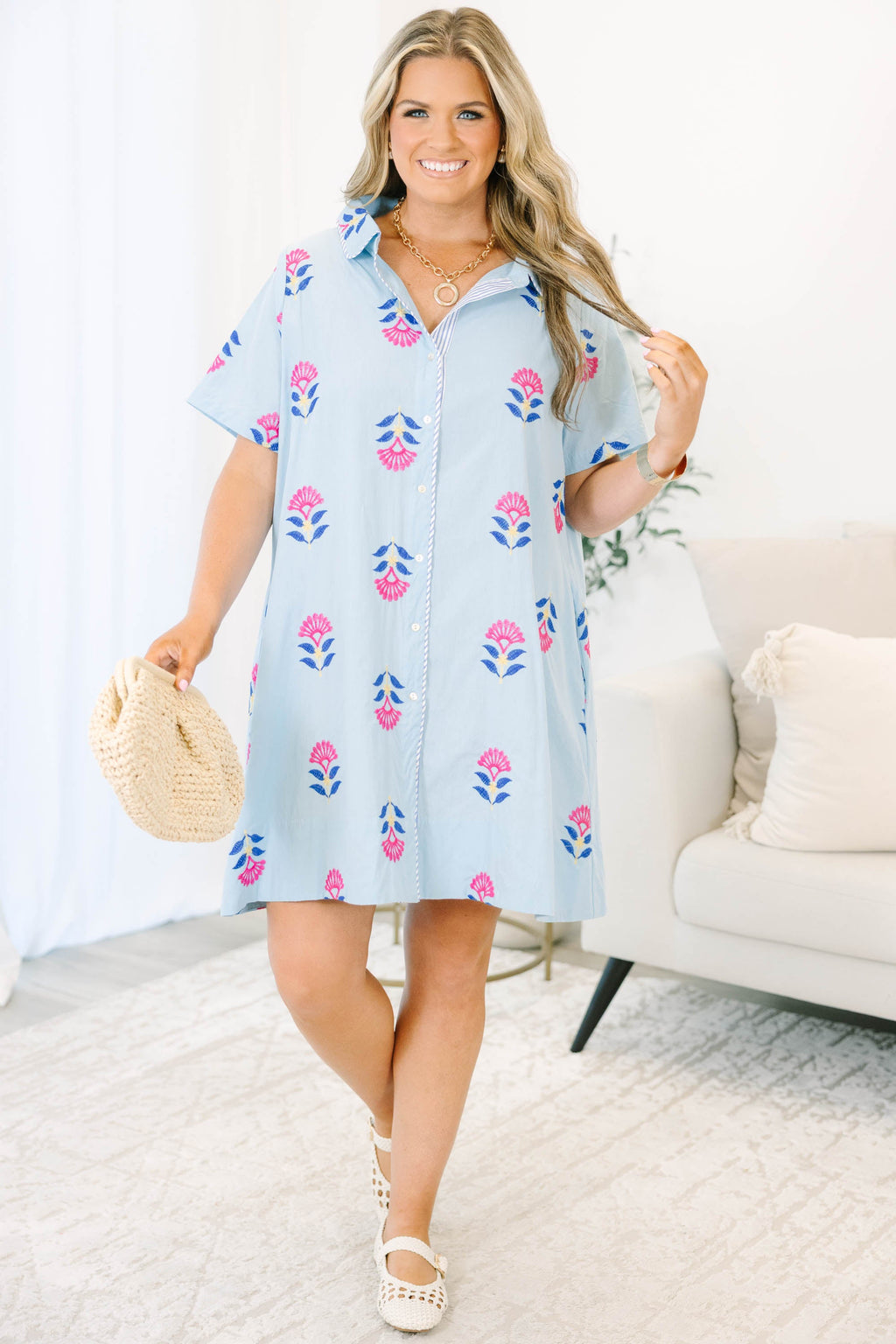 Sweet Deal Dress, Baby Blue