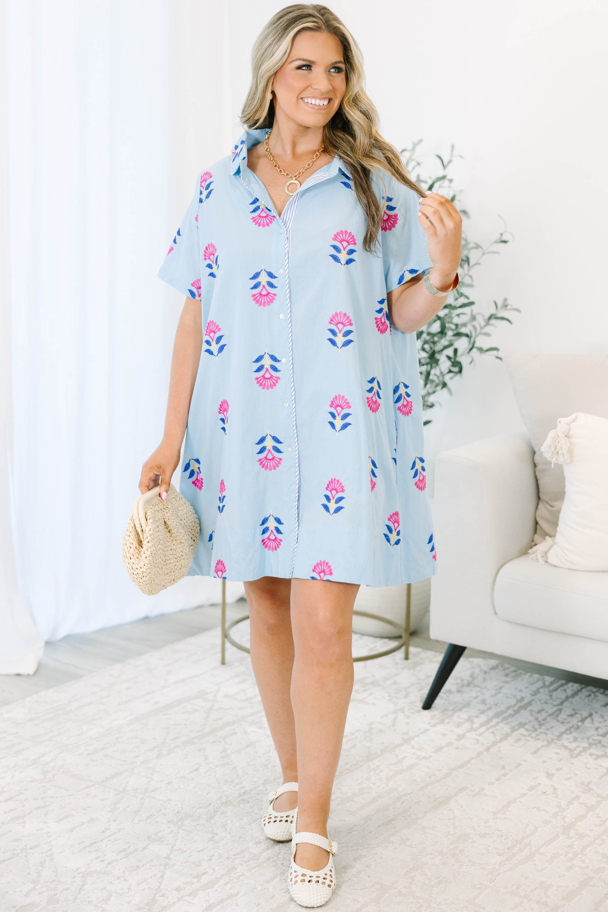 Sweet Deal Dress, Baby Blue
