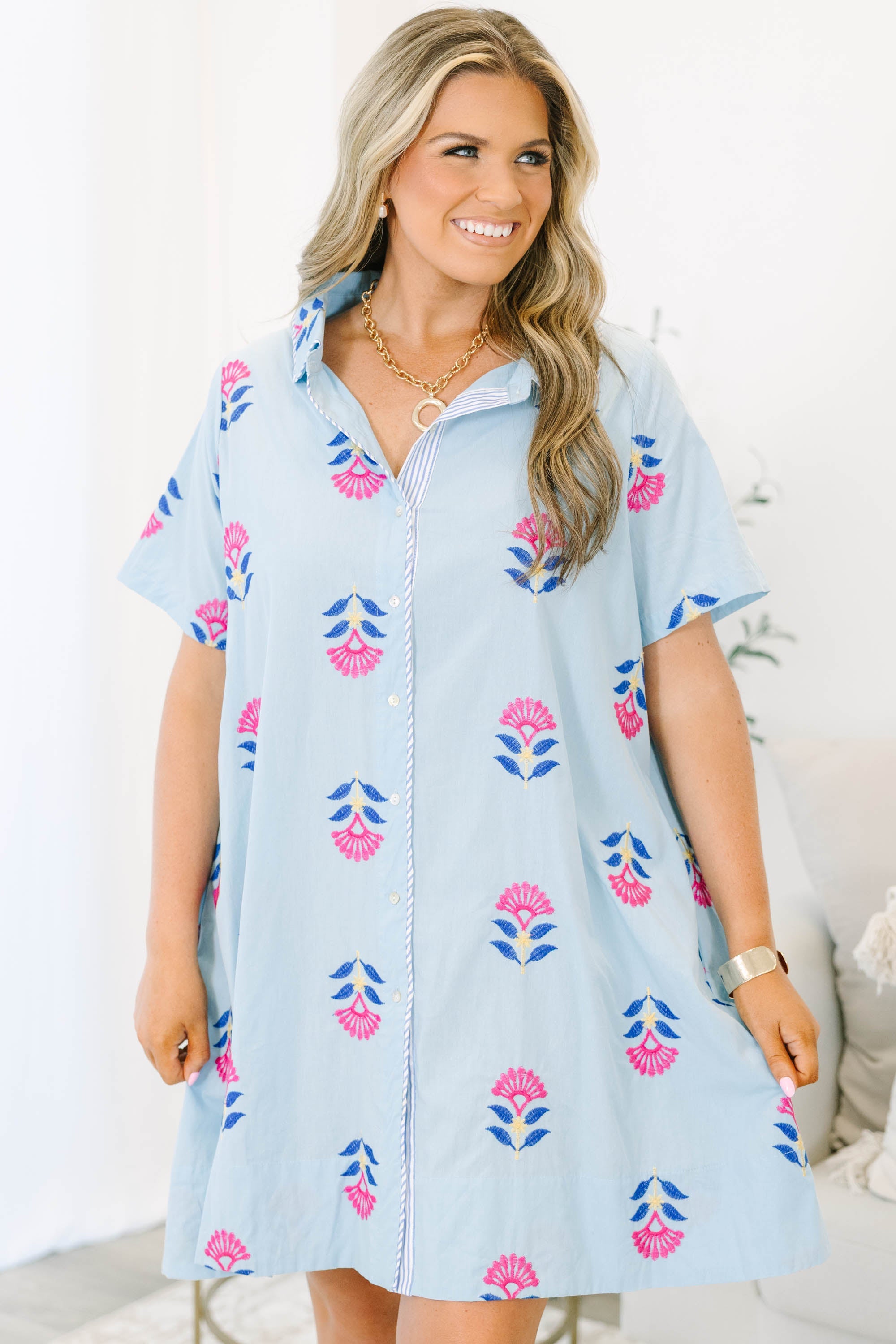 Sweet Deal Dress, Baby Blue