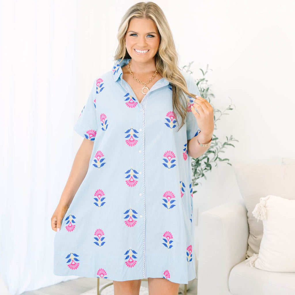 Sweet Deal Dress, Baby Blue
