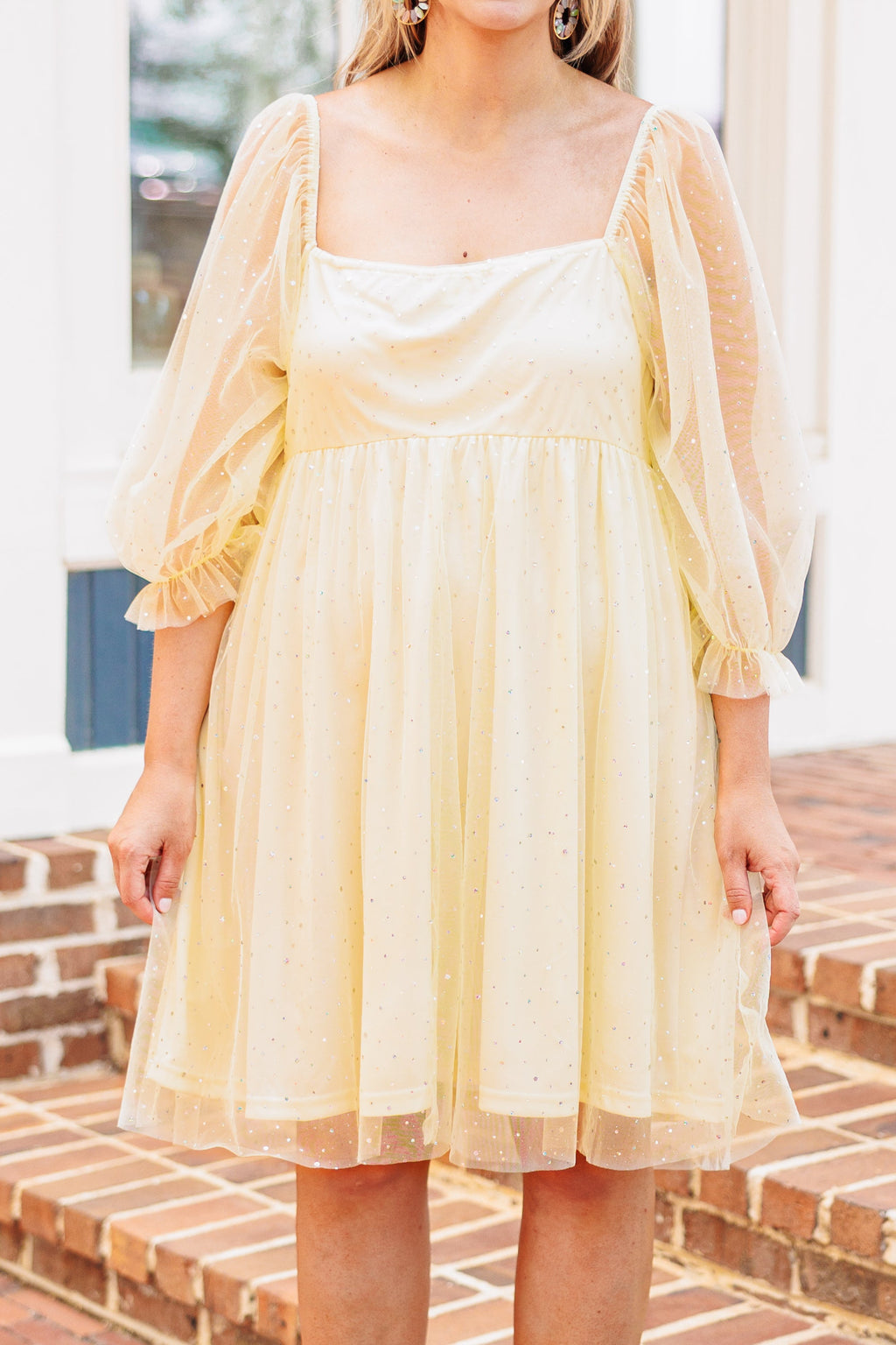 Sweet Evening Dress, Yellow