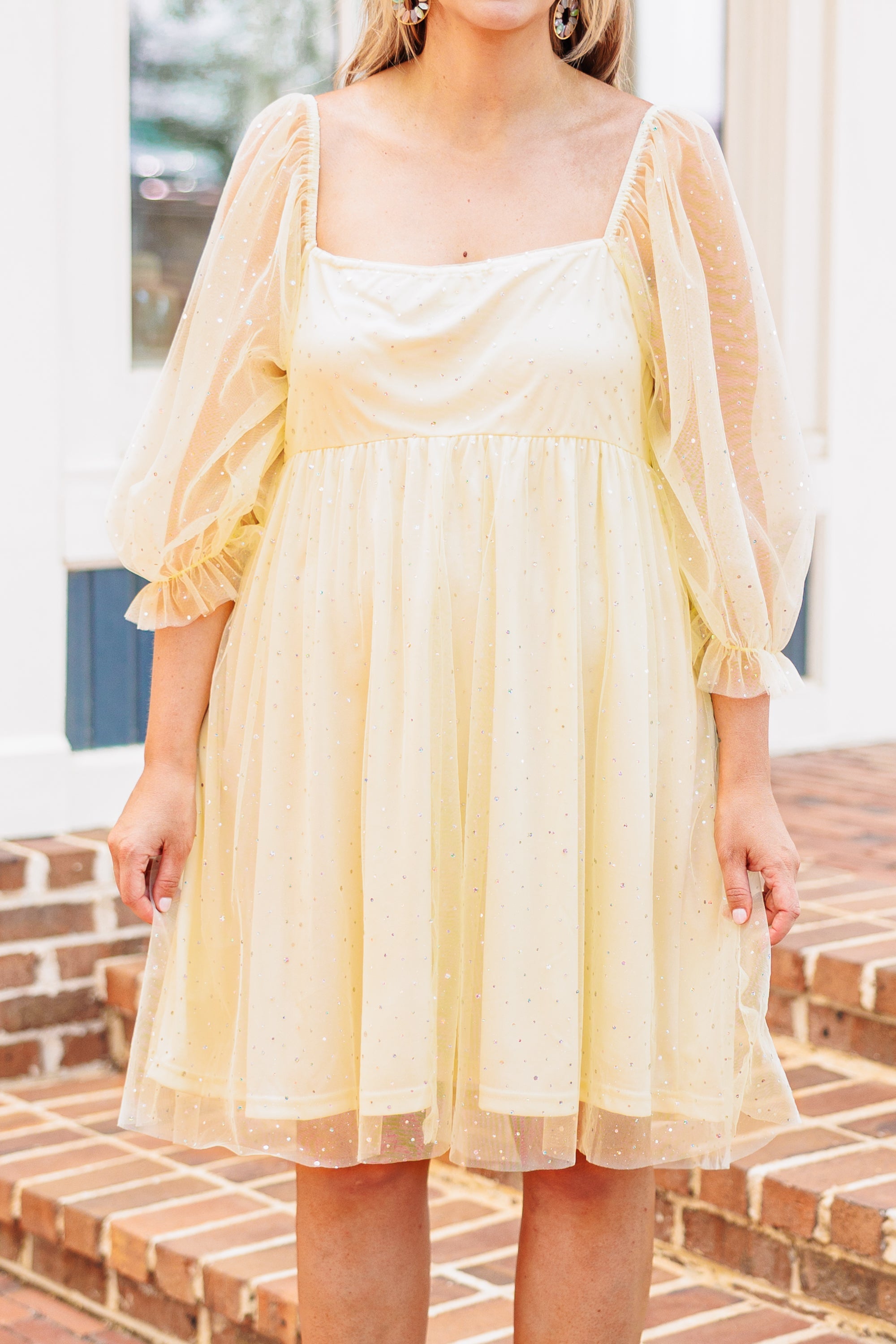 Sweet Evening Dress, Yellow