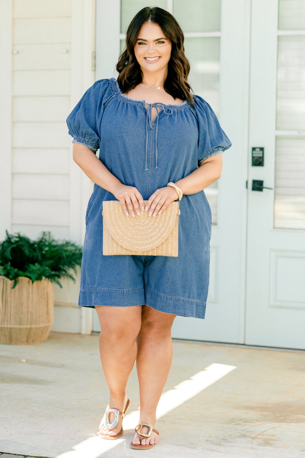 Sweet Nothings Romper, Blue