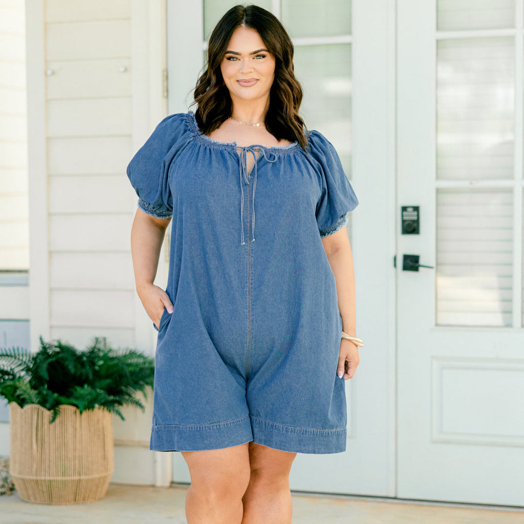 Sweet Nothings Romper, Blue