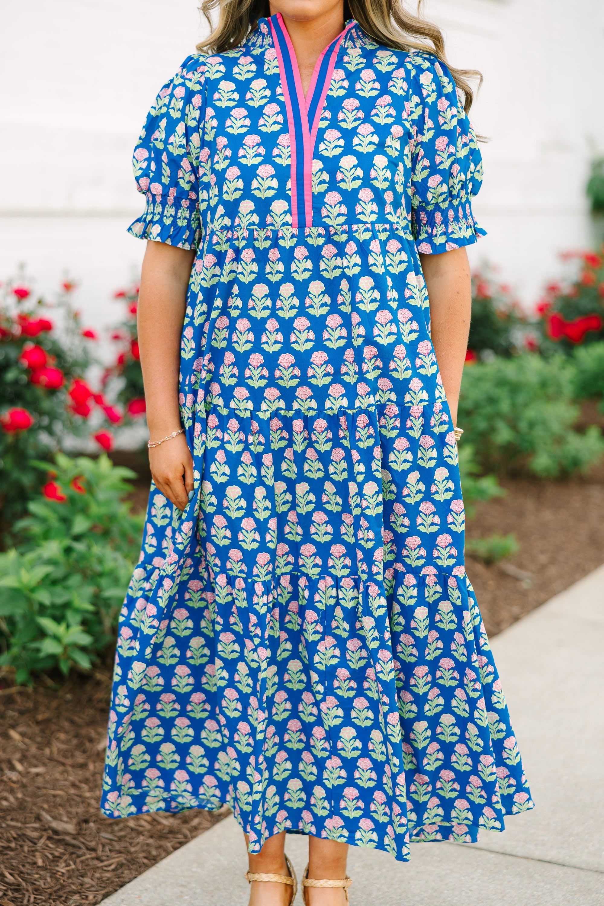 Sweet Recollection Dress, Cobalt