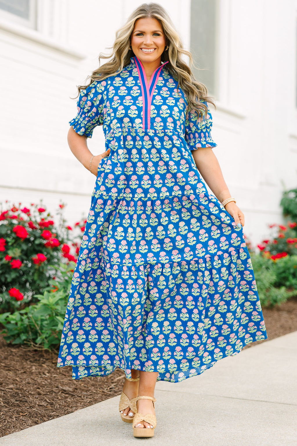 Sweet Recollection Dress, Cobalt