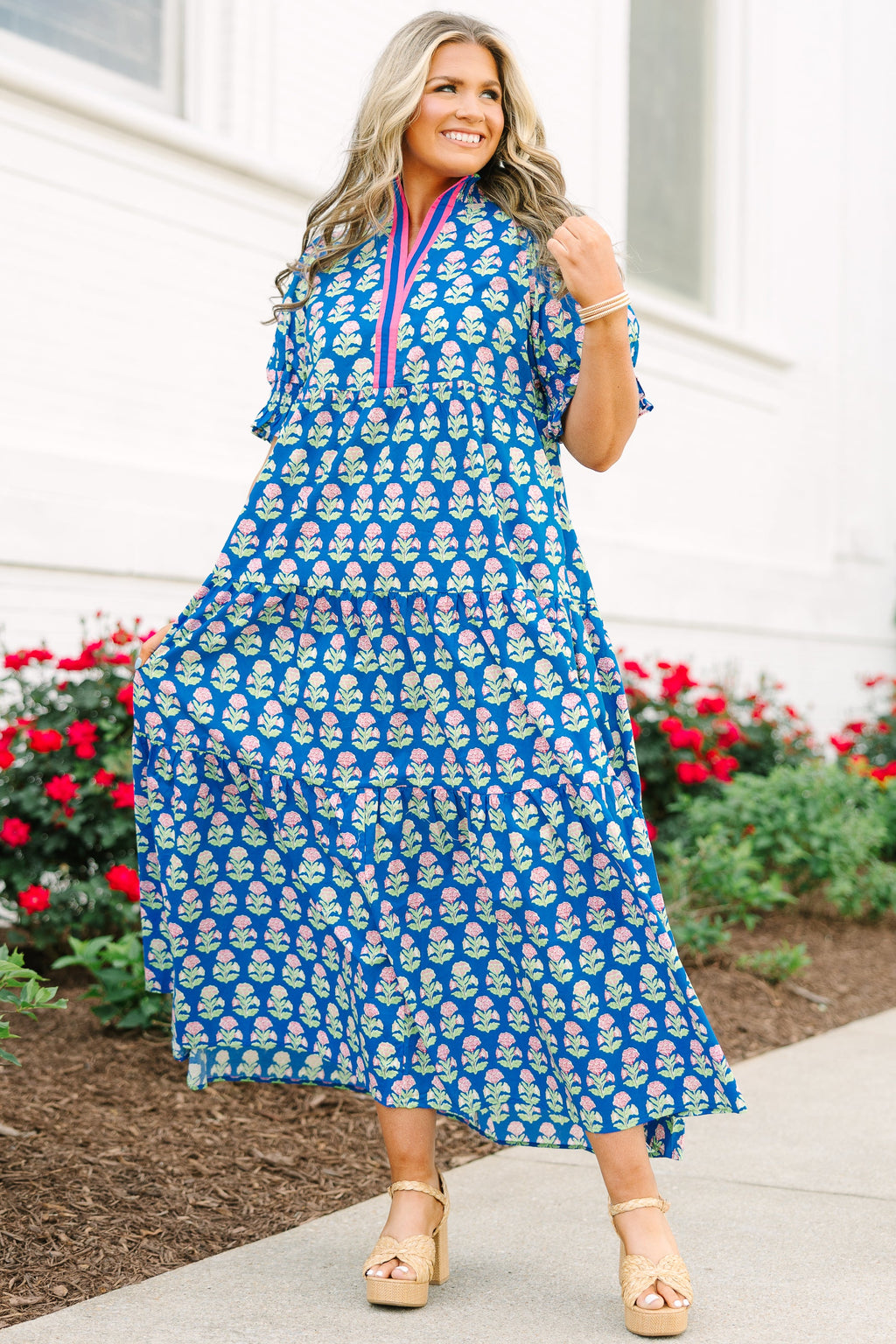 Sweet Recollection Dress, Cobalt