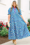 Sweet Recollection Dress, Cobalt