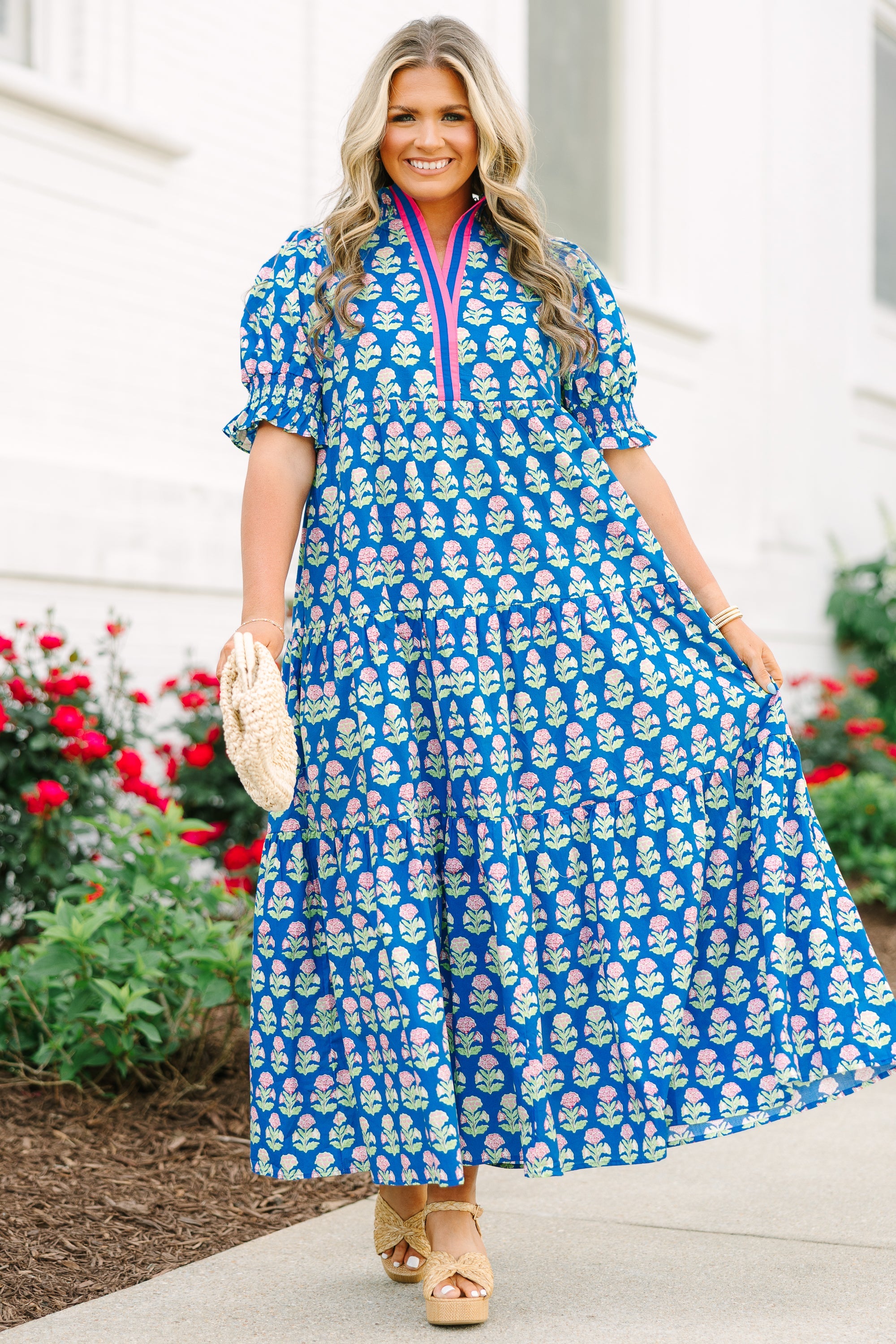 Sweet Recollection Dress, Cobalt