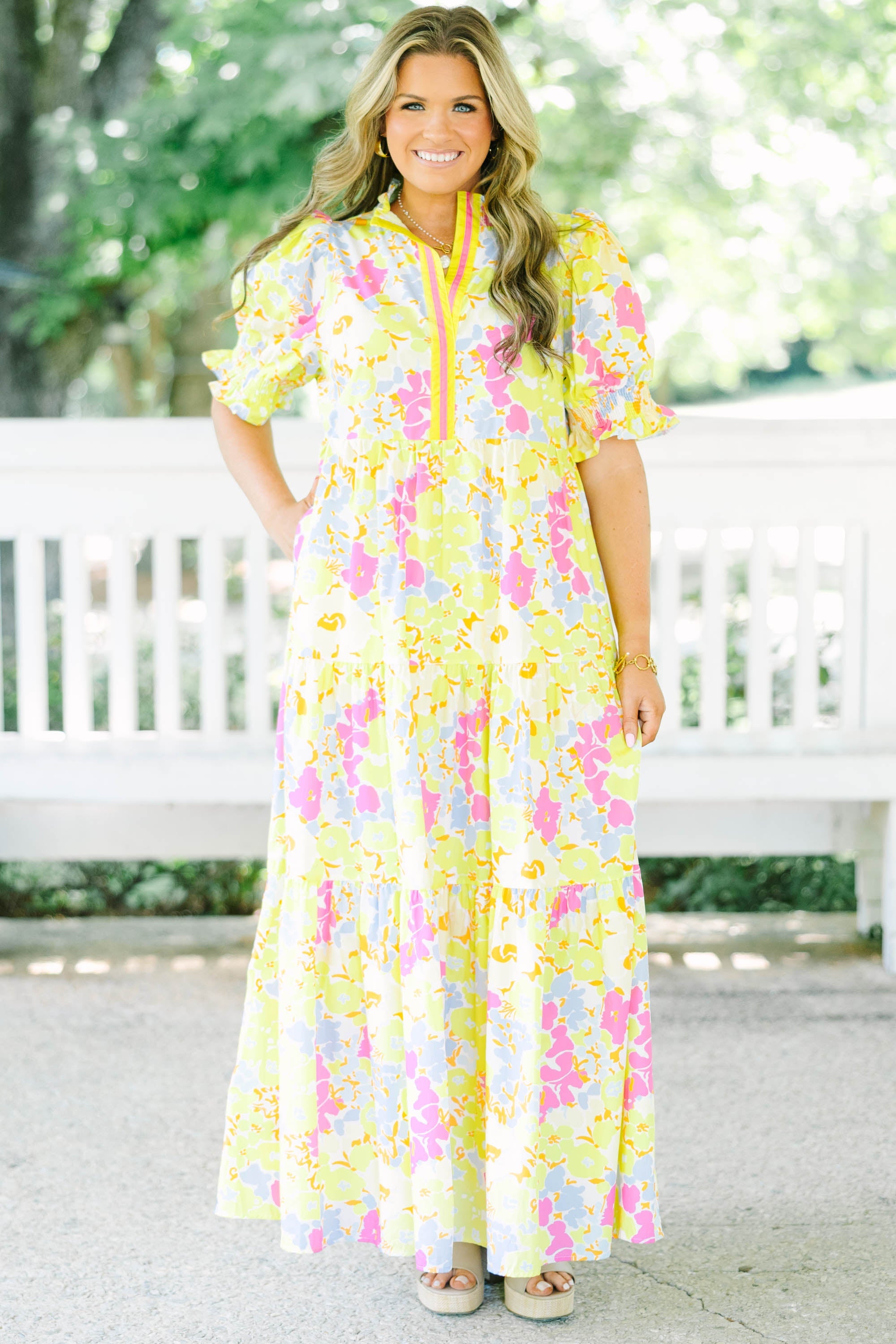 Sweet Recollection Dress, Yellow