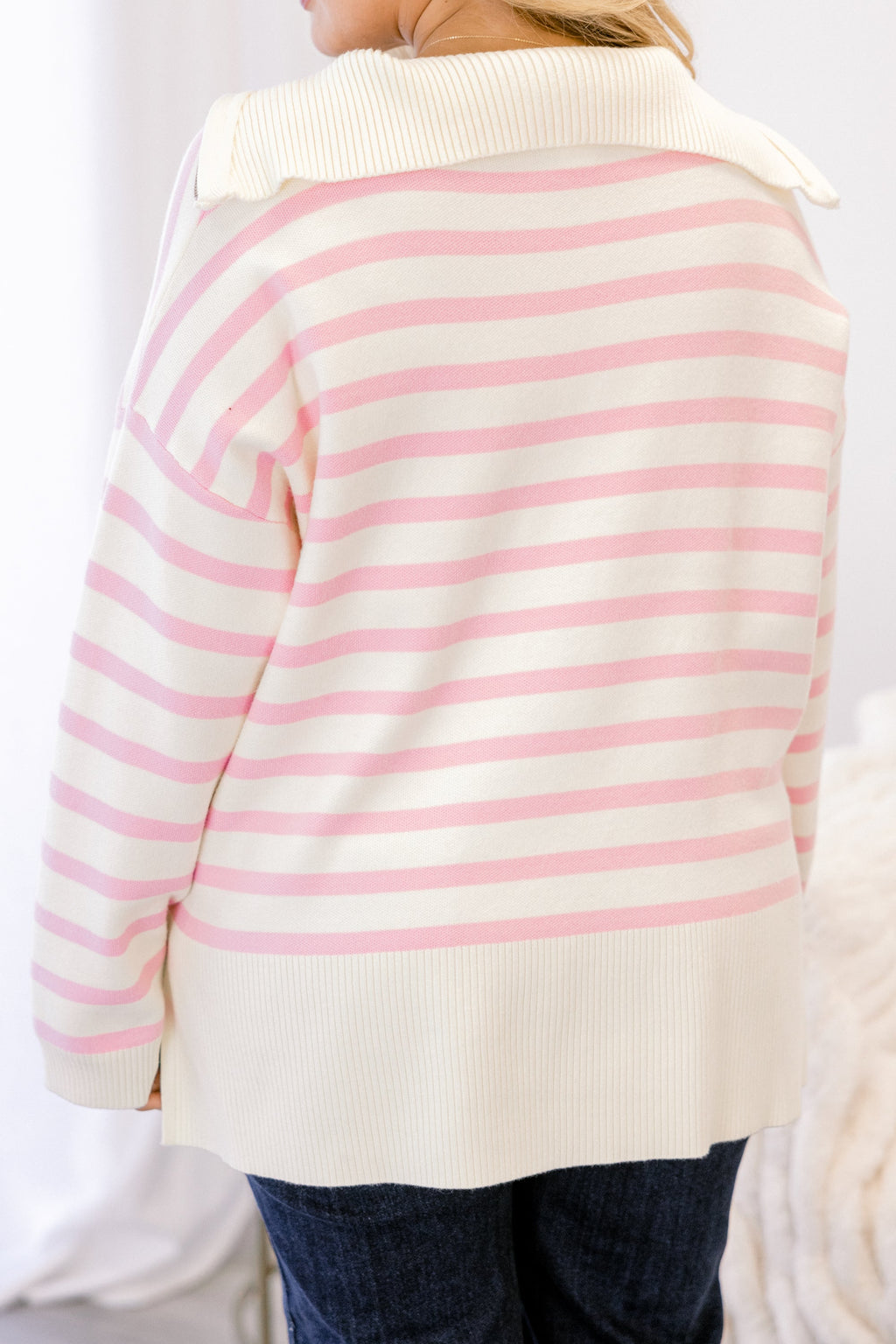 Sweet Stripes Sweater, Cream