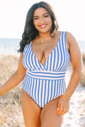 Sweet Stripes Swimsuit, Blue