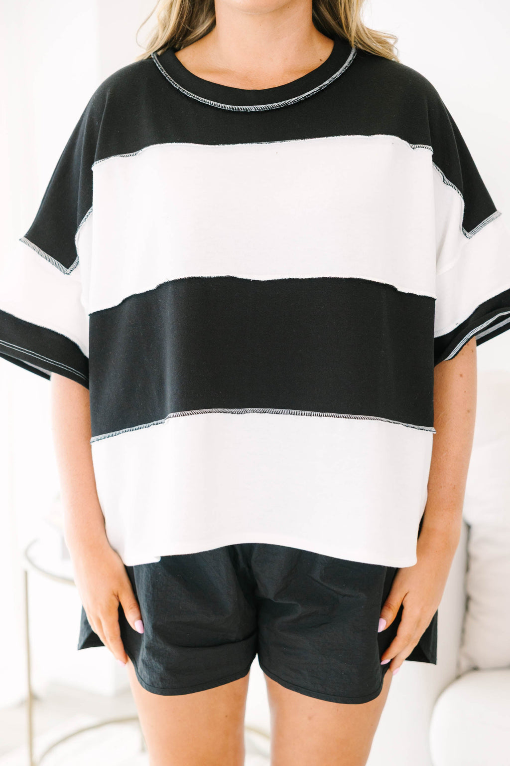 Sweet Stripes Tee, Black
