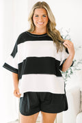 Sweet Stripes Tee, Black